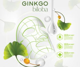 Biloba plant essence vector