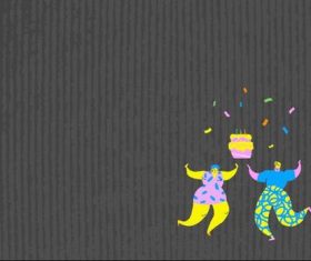 Birthday party cartoon illustration vector