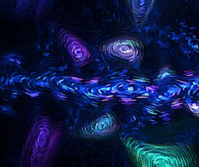 Blue and Purple Post-Impressionist Abstract Background Vector