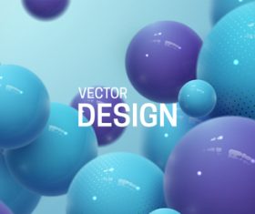 Blue sphere abstract background vector