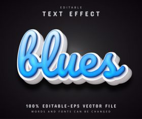 Bluesz font text effect editable vector