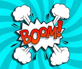 Boom comic style zoom pattern vector