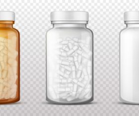 Bottled Pills icon vector