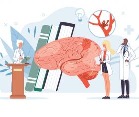 Brain medical lecture vector