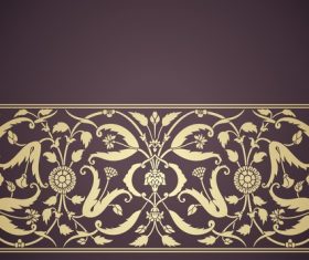 Brown artistic ornaments pattern vector