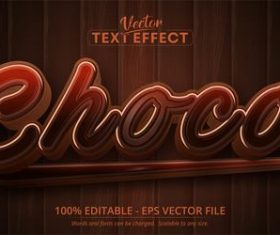 Brown font editable font vector