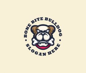 Bulldog logo mascot design vector