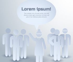 Business team composition with group of people vector