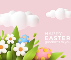 Cartoon easter background vector