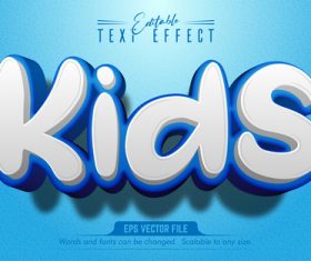 Cartoon font text effect editable vector