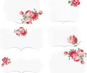 Chic flower decoration wedding invitation vector