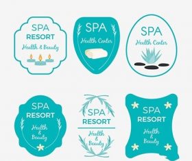 Collection of nice logos spa vector