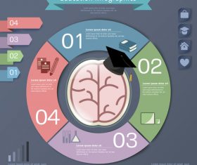 College education infographic concept vector