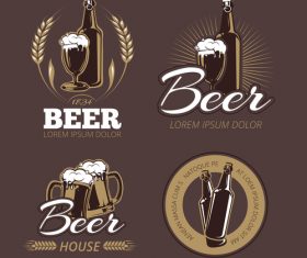 Color beer labels vector