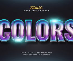 Colors editable font vector