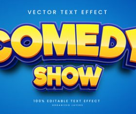 Comedy show diet text effect editable vector