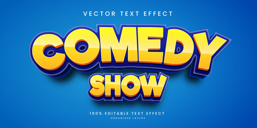 Comedy show diet text effect editable vector