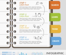 Concept infographic notepad vector