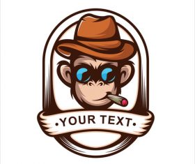 Cool monkey logo vector