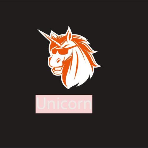 Cool unicorn mascot logo vector