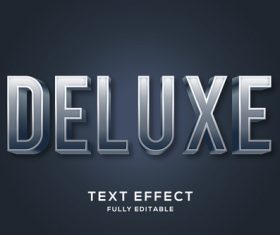 Deluxe 3d editable text style effect vector