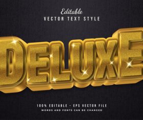 Dark text effect editable vector
