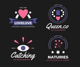 Design fashion logo collection vector