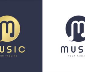 Design music logo vector