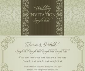 Design wedding vector invitation card