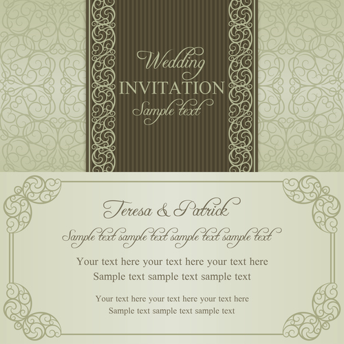 Design wedding vector invitation card