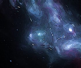 Distorted post-Impressionist backgrounds vector