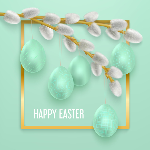 Easter egg decoration pendant vector