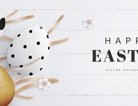 Easter poster flyers and greeting cards vector