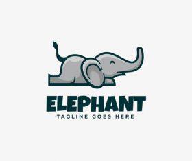 Elephant logo design vector
