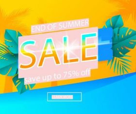 End of summer sale vector