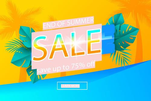 End of summer sale vector