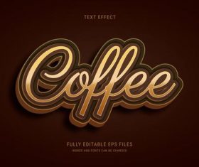 Eoffee editable text effect vector