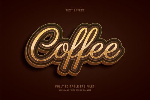 Eoffee editable text effect vector