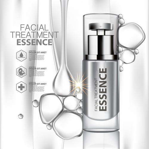 Facial treatment cosmetics vector