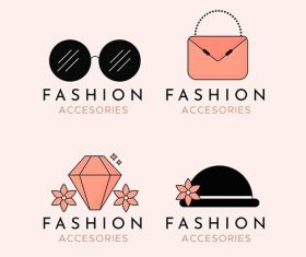 Fashion accessories logo pack vector
