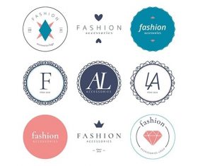 Fashion accessories logo set vector