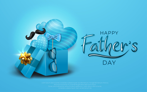 Fathers day card vector