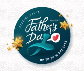 Fathers day merchandise half price sale vector