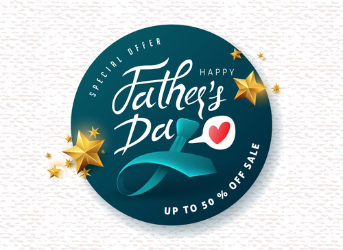 Fathers day merchandise half price sale vector