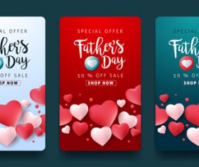 Fathers day sale banner vector