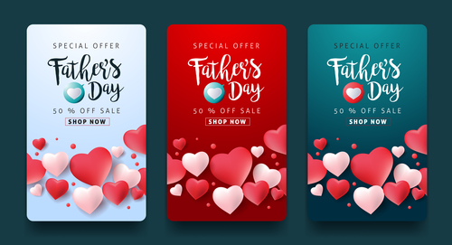 Fathers day sale banner vector