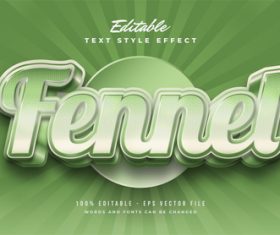 Fennel editable font vector