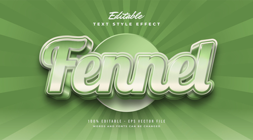 Fennel editable font vector