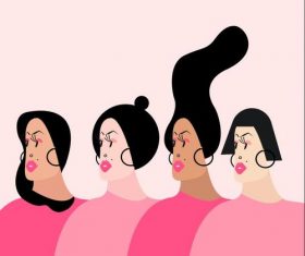 Funny woman cartoon illustration vector