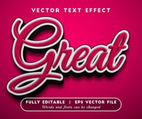 GREAT text effect editable vector